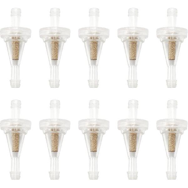 10Pcs 1/4 Inch Motorcycle Clear Gas Inline Fuel Filter Replacement For Dirt Bike ATV UTV Snowmobile Golf Cart Kawasaki John Deere EZGO With 1/4 Inch