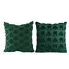 Home Decors Plush Pillow Case Shamrock Design 3D Faux Furs Jacquard Soft Polyester Cushion Cover for Sofa Couch Car Use
