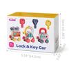 Montessori Baby Lernschlösser und Schlüssel Frühes Lernpuzzle Spielzeug 3 Stück Hand-Auge-Koordination Sensorisches Auto-Spielzeug für Kleinkinder