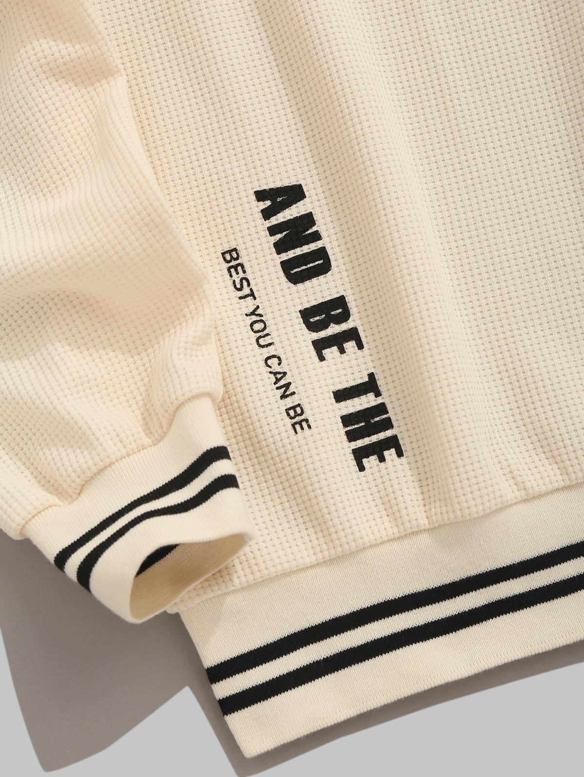 ZAFUL Мужская повседневная толстовка с круглым вырезом и надписью «BE THE BEST YOU CAN BE» — фото 3