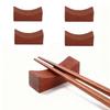 Wooden Chopstick Rests 10-piece Set Natural Wood Japanese-style Pillowschopstick Stands Spoon Home Restaurant Use Gift Tableware Non-slip Tabletop