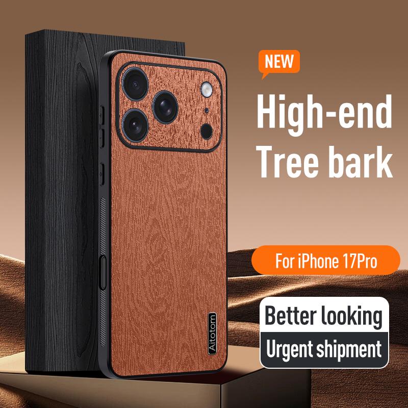 Luxury Tree Pattern Leather Skin Case For iPhone 17 Pro Max iPhone 16 15 14 13 Pro Max Hybrid TPU+PU Shockproof Matte Phone Cover Cases