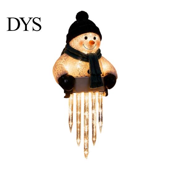 Außen-Feiertagsgeländer-Schmuck Winterglanz Schneemann Eiszapfen Licht Dekor, Weihnachtsdekorationen, Hängende Weihnachten Atmosphäre Beleuchtung LED-Lichter für Veranda,