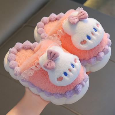 Kinder Baumwolle Hausschuhe Winter Indoor Boden Plüsch