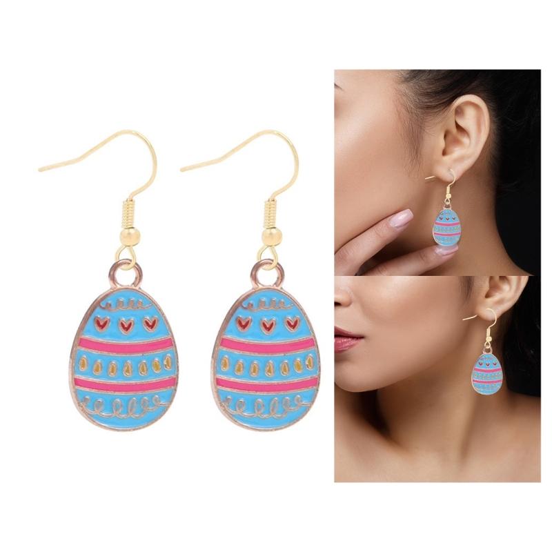 Świąteczne kolczyki sztyfty z królikiem i marchewką dla entuzjastów Wielkanocy z wygodnych materiałów do długotrwałego noszenia