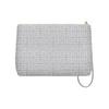 Givenchy 4G Allover Pattern Zip Closure Leather Travel Clutch Women Clutch Gray BB60KSB18Z-050
