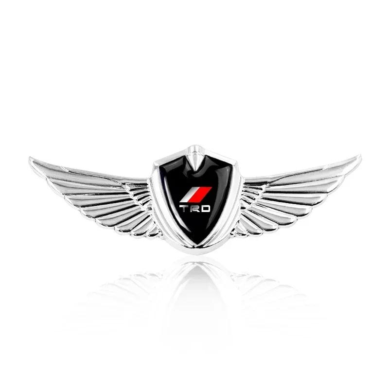 

Car Styling 3D Metal Wings Trunk Side Window Body Sticker Decal For TRD TOYOTA Crown Reiz Corolla Prada Alphard Yaris Camry GT86