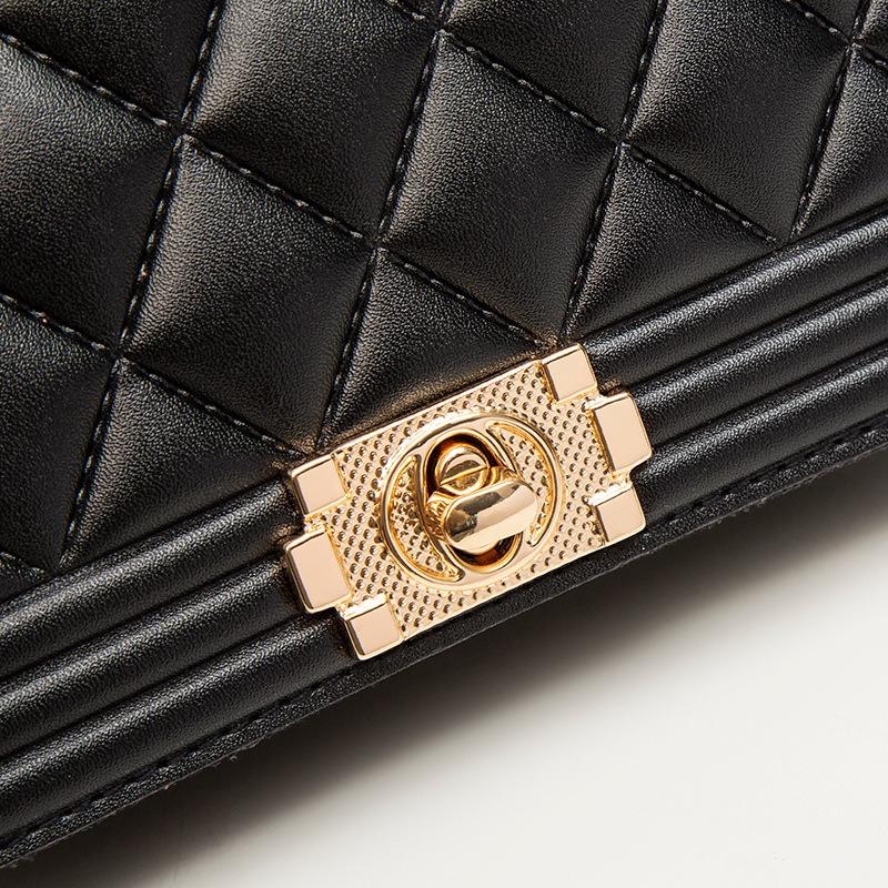 Lock Rhombus One Shoulder Crossbody Small Square Bag New Trendy Simple Women's Bag