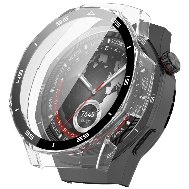 46mm Smartwatch Hard Case PC & Glass Watch Bumper Easy Installation Watch Protective Cover Simple To Use for Watch GT5