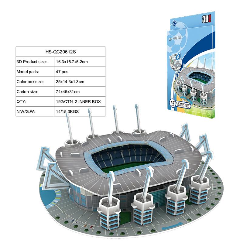 Creative DIY 3D Paper Puzzle Football Field Stadium Assembled Model Educational Toys Jigsaw Puzzle For Kids Fans Gifts