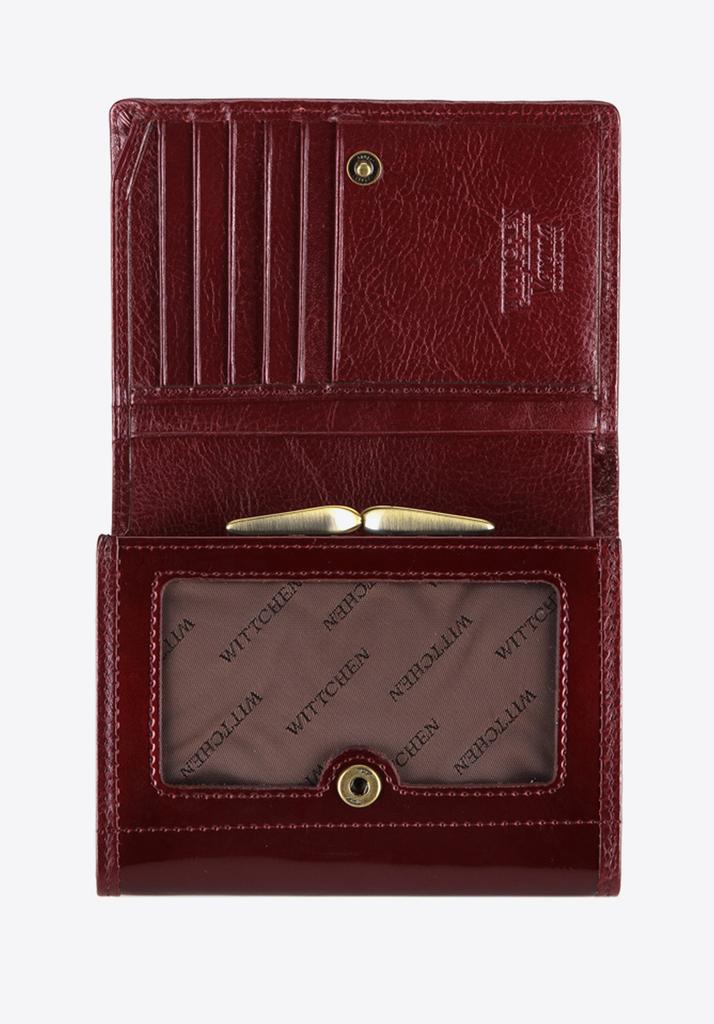 Wittchen Women's Medium Patent Leather Wallet Burgundy Patent Leather