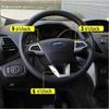 Cotochsun 3pcs/set Car-styling ABS Chrome Steering Wheel Cover Decoration Sticker Case For Focus 3 KUGA Ecosport (2016-2017)