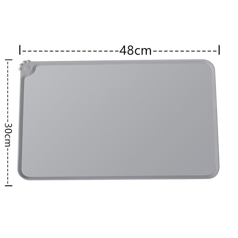 Silicone Pet Food Mat With High Lips Non-Stick Waterproof Pet Food Feeding Pad