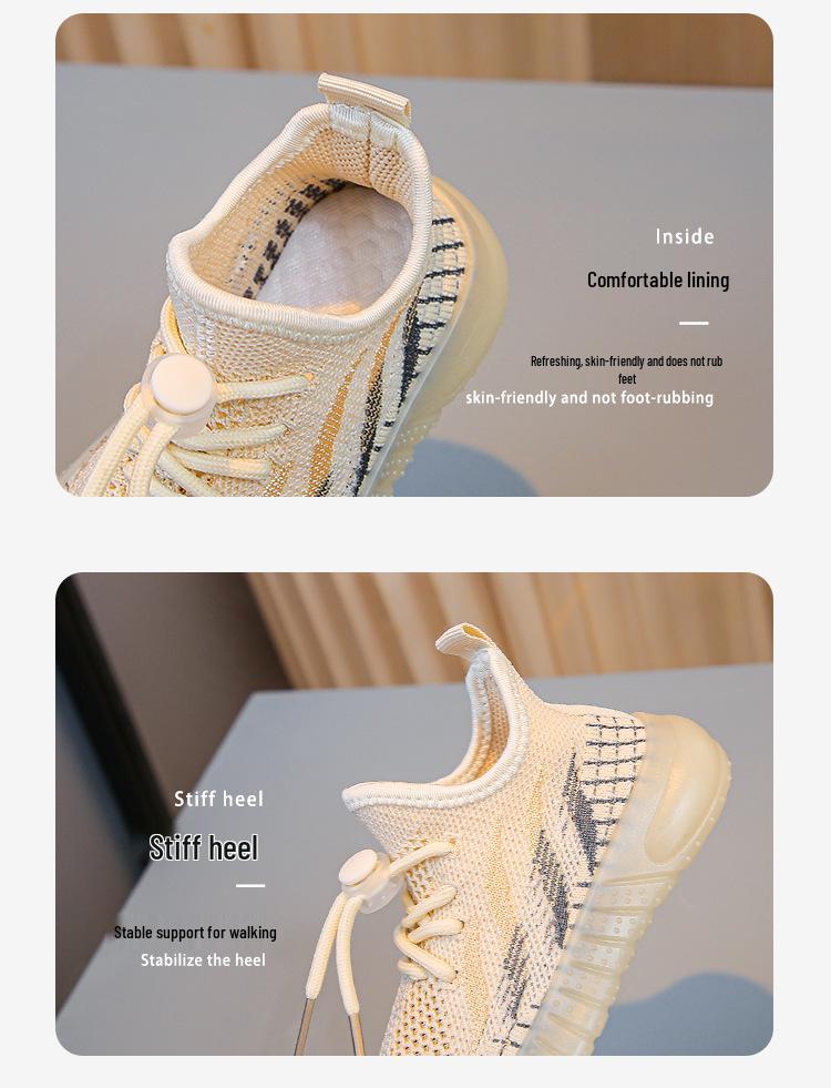 New Lightweight Breathable Children's Running Shoes - Boys & Girls, Soft Sole Woven Mesh, Spring and Autumn 2026