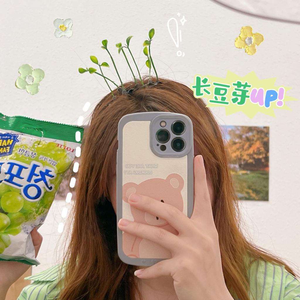 7 funny green grass hair clip bean sprout head long grass small hair clip head small clip selling cute top clip