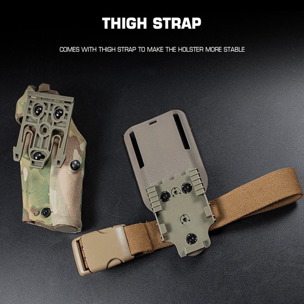 Glock 17/19 için X300/X300U Fenerli 6354DO Taktik Tabanca Kılıfı Airsoft -832 ALS Hızlı Çıkarma Bacak Kılıfı