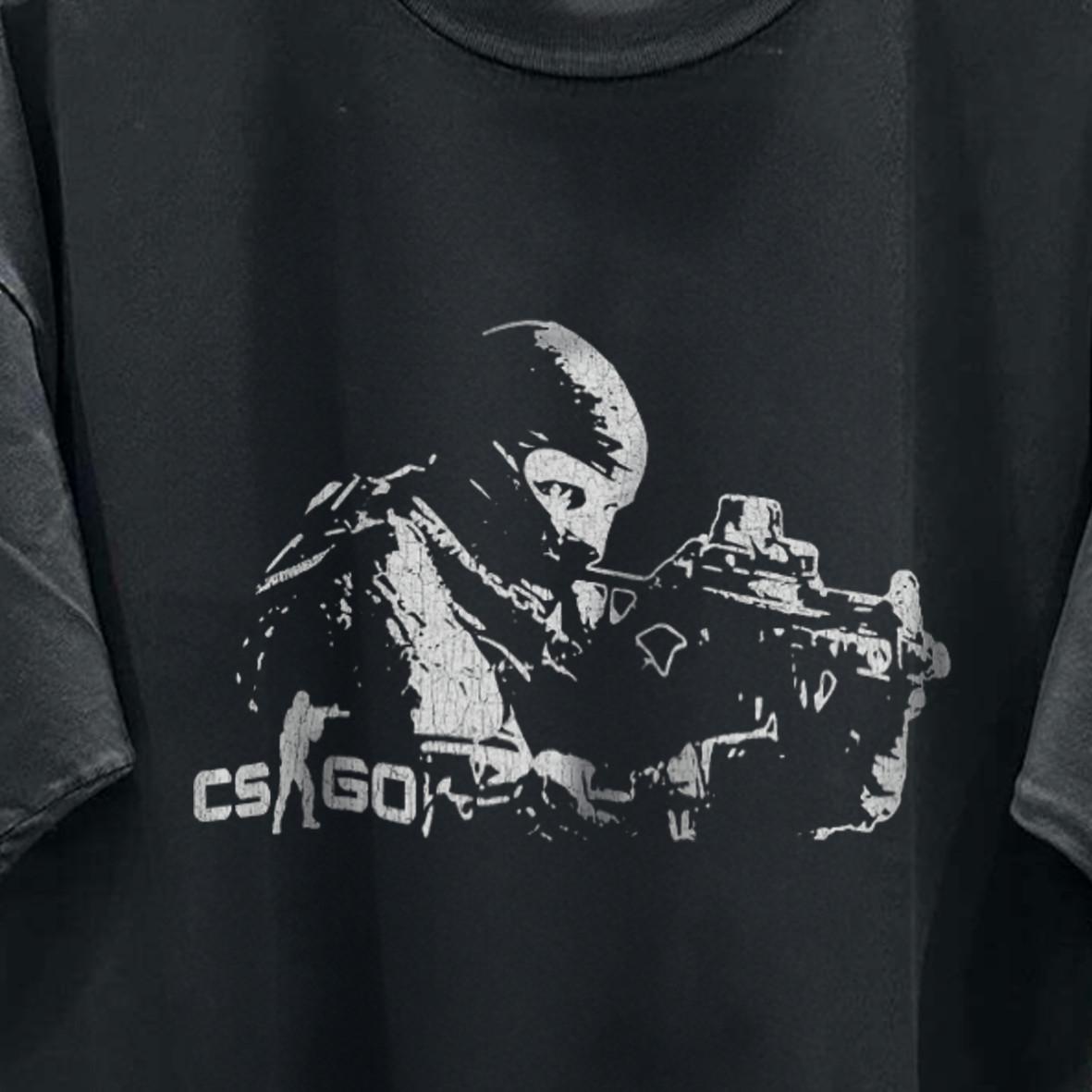 2012 Counter Strike: Промо-футболка GO Черная XXL 2XL