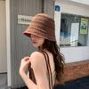 Outdoor Wide Brim Round Edge Bucket Hat Breathable Lightweight Crochet Design Sun Protection Fishing Cap for Travel Hiking