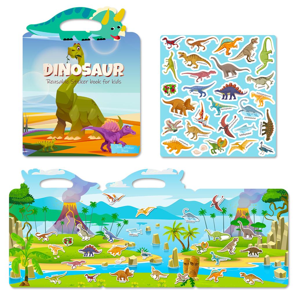 DIY Children's Handheld Jelly Sticker Book Can Be Repeatedly Pasted Focusing Puzzle Cultivation Scene Early Education Book