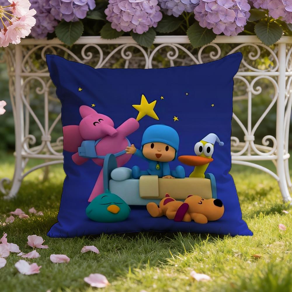 Kreskówkowa Urocza Poszewka na Poduszkę P-Pocoyo Pokrowiec na Poduszkę do Domu i Samochodu Podwójnego Zastosowania: Dwustronny dla najwyższego komfortu
