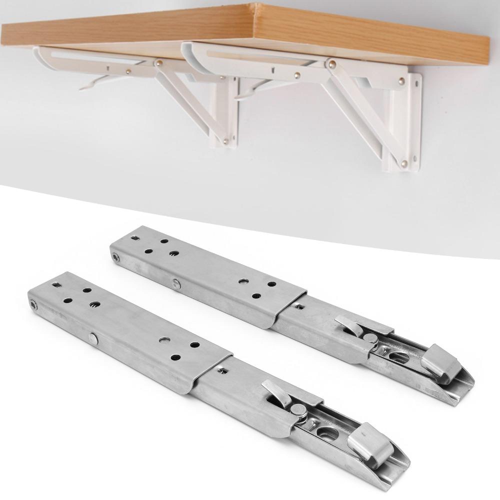 2pcs 90 Degree Wall Shelf Support Easy Install Folding Table Hinge Folding Shelf Bracket Wall Mount