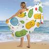 Fruit Tennis Pattern Designed Large Towel Beach Towel Sport Towel, Super Absorbent, Quick-Dry,Sport Towel Bath Towel,Fashionable