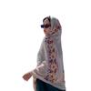 Women Shawl Travel Embroidery Retro Cotton Linen Hijab Sun Protection Warmth Sunshade Beach Cape Desert Cape Bohemian Scarf