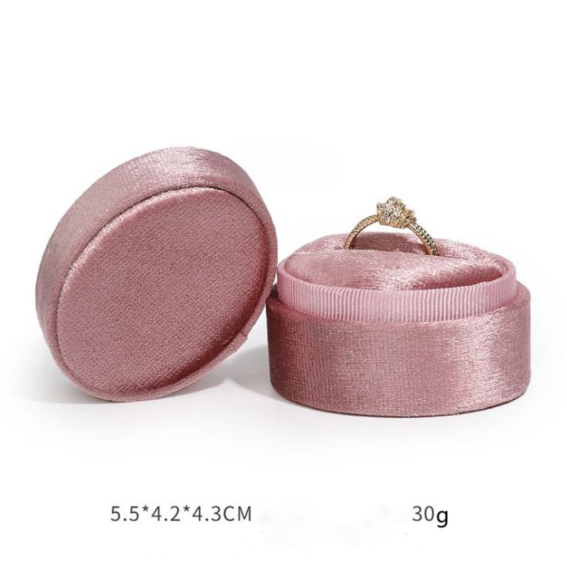 Kord Samt Ringbox 5x5x4cm Kleine Größe Vierfarbig Spot Sechseck Flanell Ring Schmuckschatulle Für Hochzeit & Verlobung