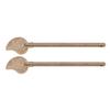 2 Pcs Door Latch Locking Pin 11cm Leaf Shape Retro Style Brass Cabinet Key Latch Bolt Locking Pin
