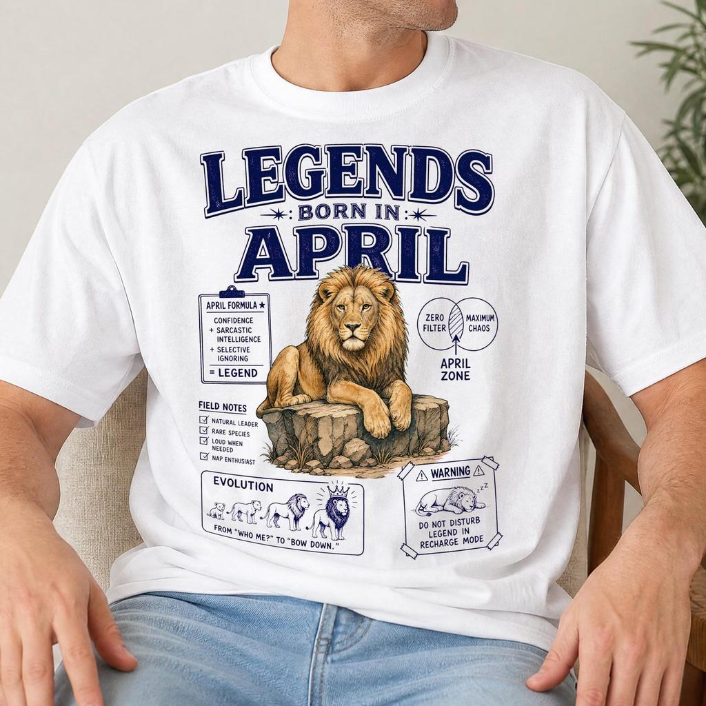 Funny Legends Born In April Shirt - Retro Milestones Gift - Sarcastic Legends Born In April Clothing