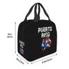 Puerto Rico Boxing Insulated Lunch Bag for School Waterproof Cooler Thermal Lunch Box Women Children Food Container Tote Bags
