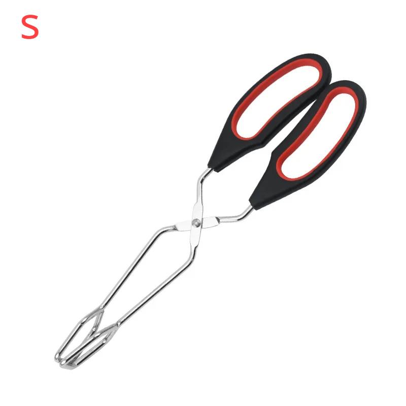Barbecue Scissor Tongs Grilled Food Tong Long Handle Scissor BBQ Bread Roast Clip Kitchen Baking Tongs Rotisserie Grill Barbecue