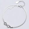 Cross Infinity Heart Bracelet - Women's Double Layer Korean Japanese Style Fashion Jewelry Gift