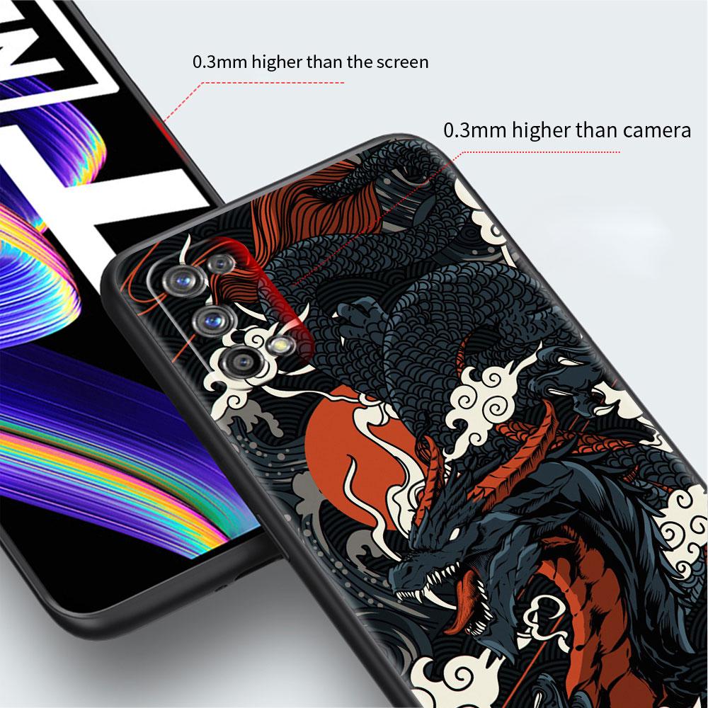 Case For Realme 8 C21y GT Neo 2 3 8i C21 7 C11 6 C12 C35 C3 GT 9 Pro C12 Silicone TPU Phone Cover Animal Dragon