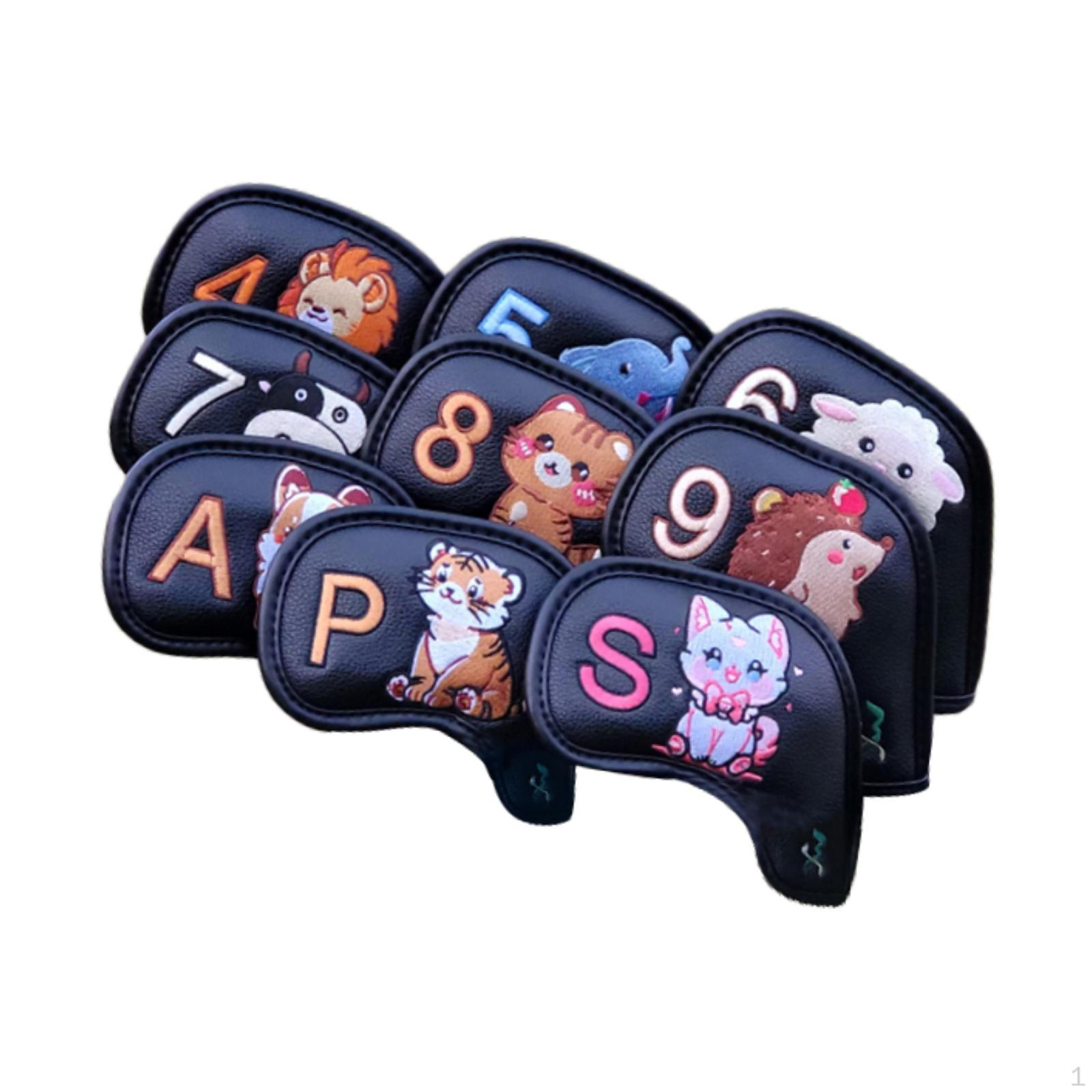 

9 шт. чехлы для гольф-клюшек аксессуары легкий чехол портативные головные уборы головные уборы black