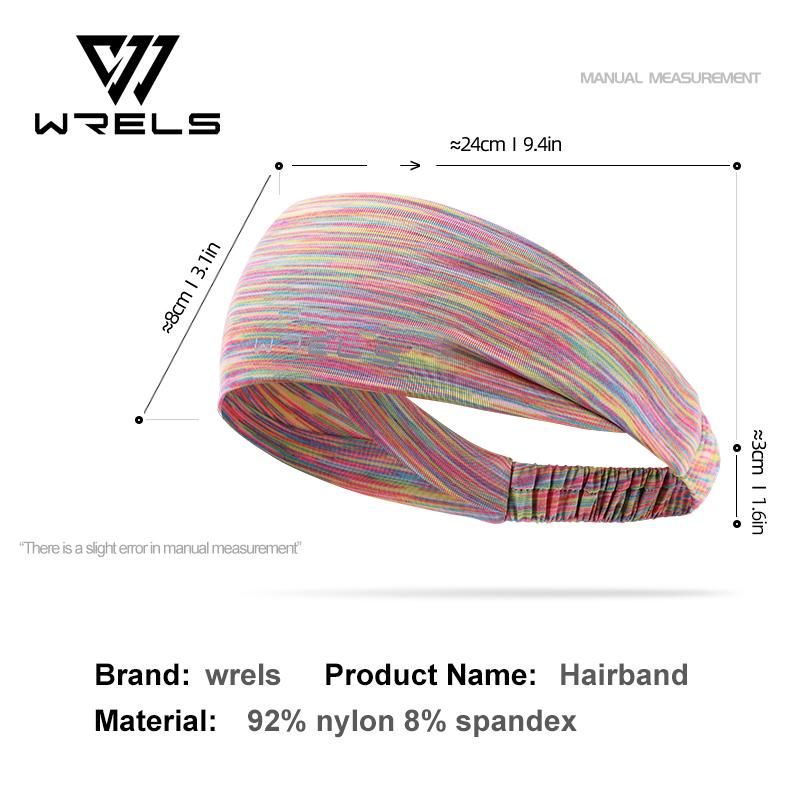 WRELS Elastic Sports Headbands Cycling Jog Tennis Anti Breathable Sweating Band Unisex Soft Smooth Outdoor Fitness Yoga Hoop