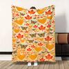 Shaggy Throw Blanket School Leaves and Butterflies Decorative Sofa Blankets for Bed Bedroom Decoration Bedspread the Warm Winter
