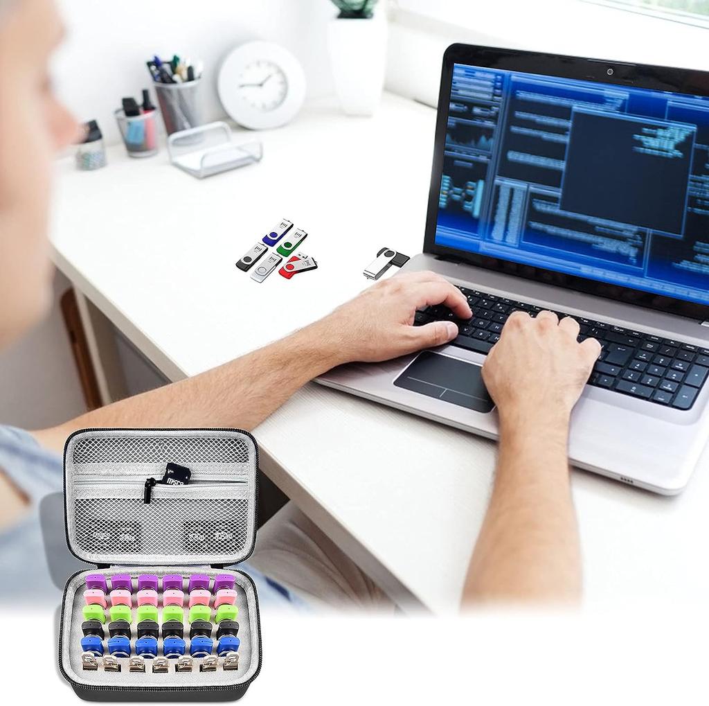 USB Flash Drive Case SD Cards Thumb Drive Memory Card Holder SD SDXC SDHC Card Storage Bag Electronic Accessories Organizer