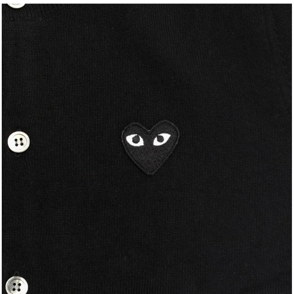 Comme Des Gar Ons Unisex Black Heart Wappen Cardigan Ax N023 051