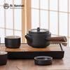 Dry Landscape Zen Ceramic Side Handle Teapot