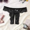 Hot Selling Low Rise Adult Women Exotic Solid Color Fashionable Sexy Lace Romantic Open Style Unobstructed Soft Underwear
