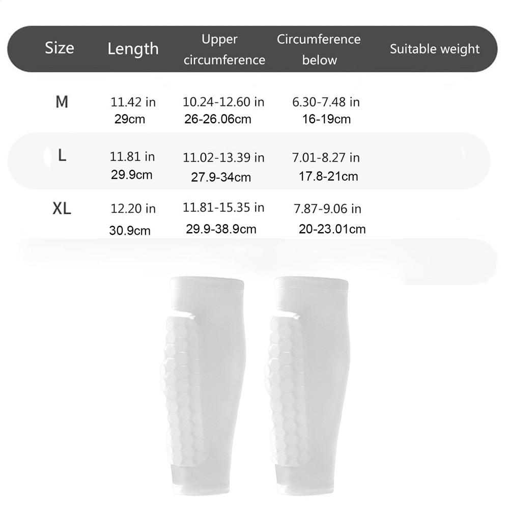 1 pair Ski Shin Guards Shinbang Protector Women Honeycomb Ski Boot Shin Protector Honeycomb Soccer Shin Guards Football Shieldd M белый