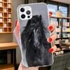 Animal Black Horse Cover Phone Case For iPhone 16 17 Air 15 14 Pro Max 16E Phone Case 13 Mini 12 11 7 SE 8 Print Pattern Fit Cas