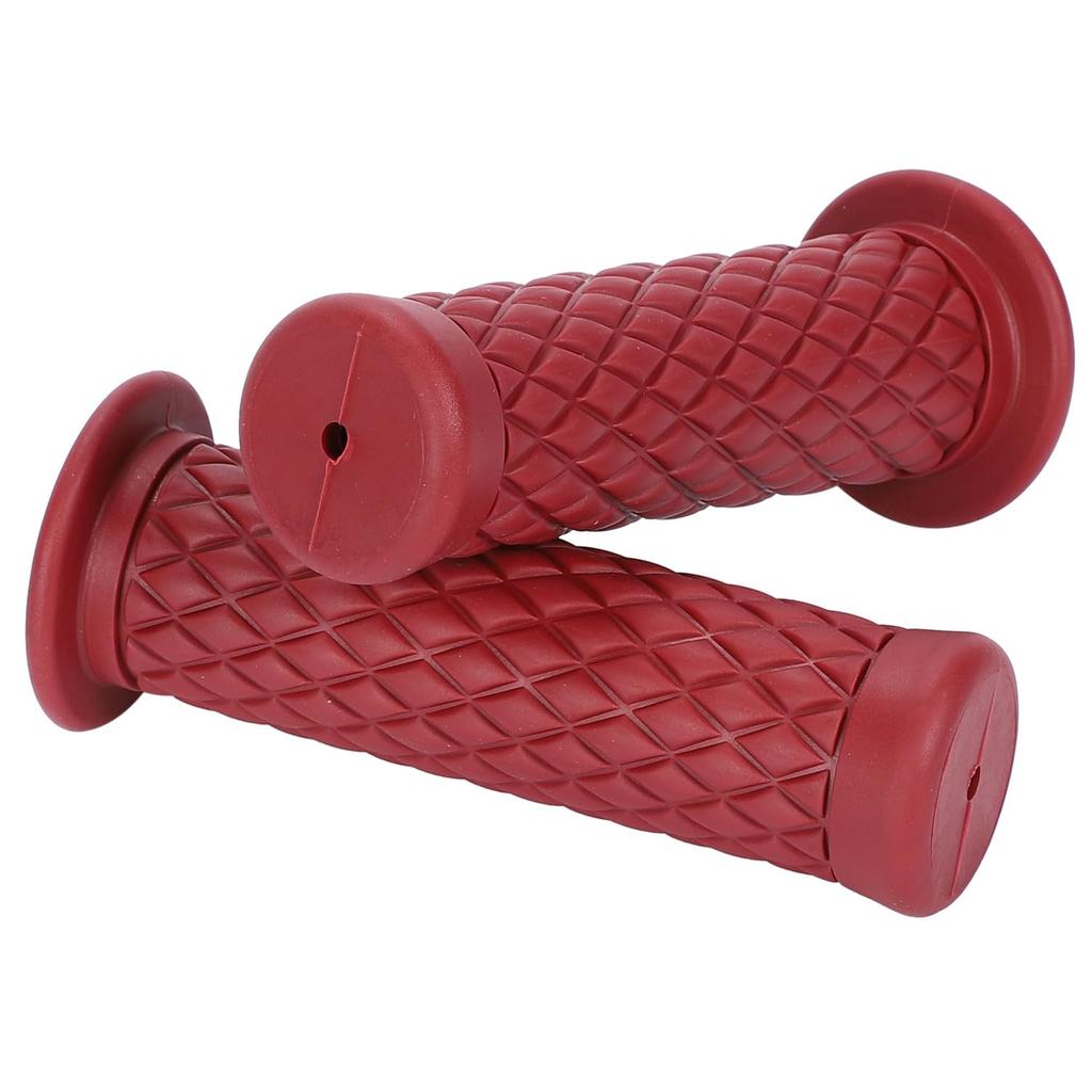 nakira Motorcycle Grip Moped Handle 0.9 inch (22.2 mm) Non-Piercing Rubber C-Type (Bordeaux)