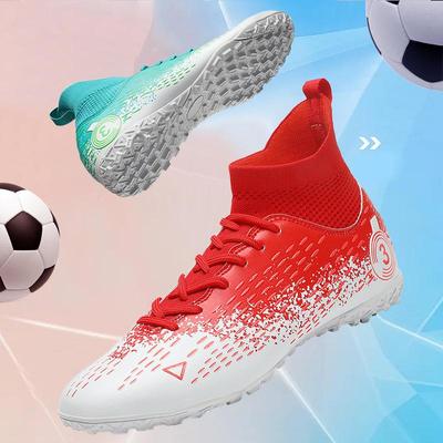 Children Teenagers and Adults New High-quality Shock Absorption Anti-skid Wear-resistant High Top Short Spike Outdoor Football Shoes