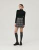 GIEMAR Classic Wool Skirt Gray Check