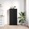 Cabinet with Drawer Black Oak Effect 55.5 X 34 X 119.5 Cm
