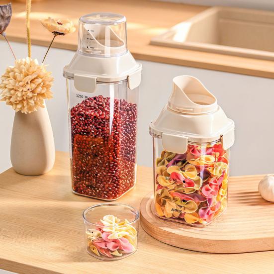 Borcan Sigilat Condimente Gustări Recipient Depozitare Întreținere Ușoară Fără BPA Sigur Etanș Cutie Depozitare Bucătărie