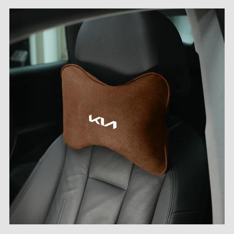 QDIM8 Soft Car Headrest Pillow Neck Rest Cushion Support Seat For Kia Ceed Sportage Picanto Cerato Seltos Soul Rio 3 4 5 2021 2020 GT