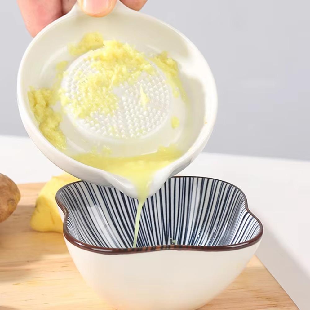 Household Ceramic Ginger Grater Manual Wasabi Grinding Dish Portable Baby Food Grinder Vegetables